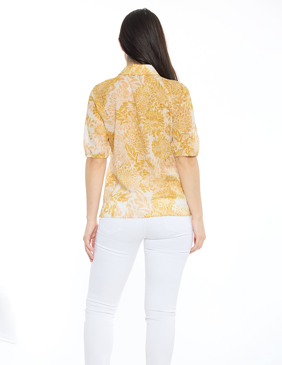Blusa camisera Summie manga corta para mujer 4
