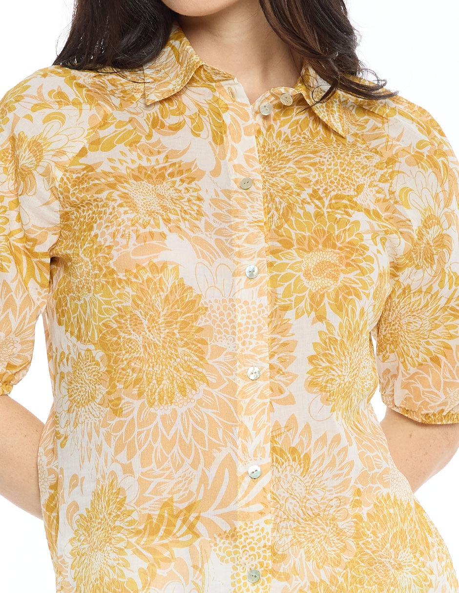 Blusa camisera Summie manga corta para mujer 5