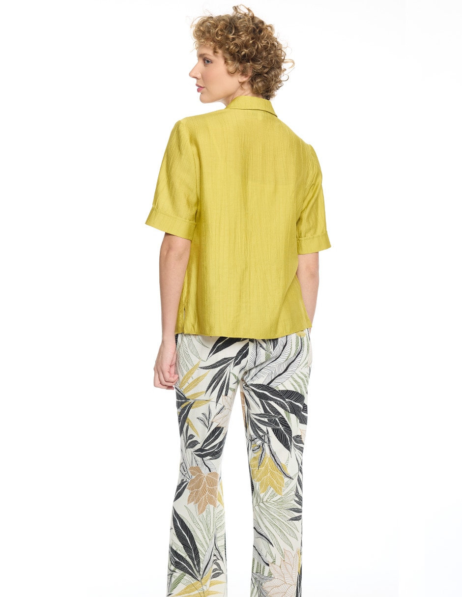Blusa camisera Letizia manga corta para mujer 4