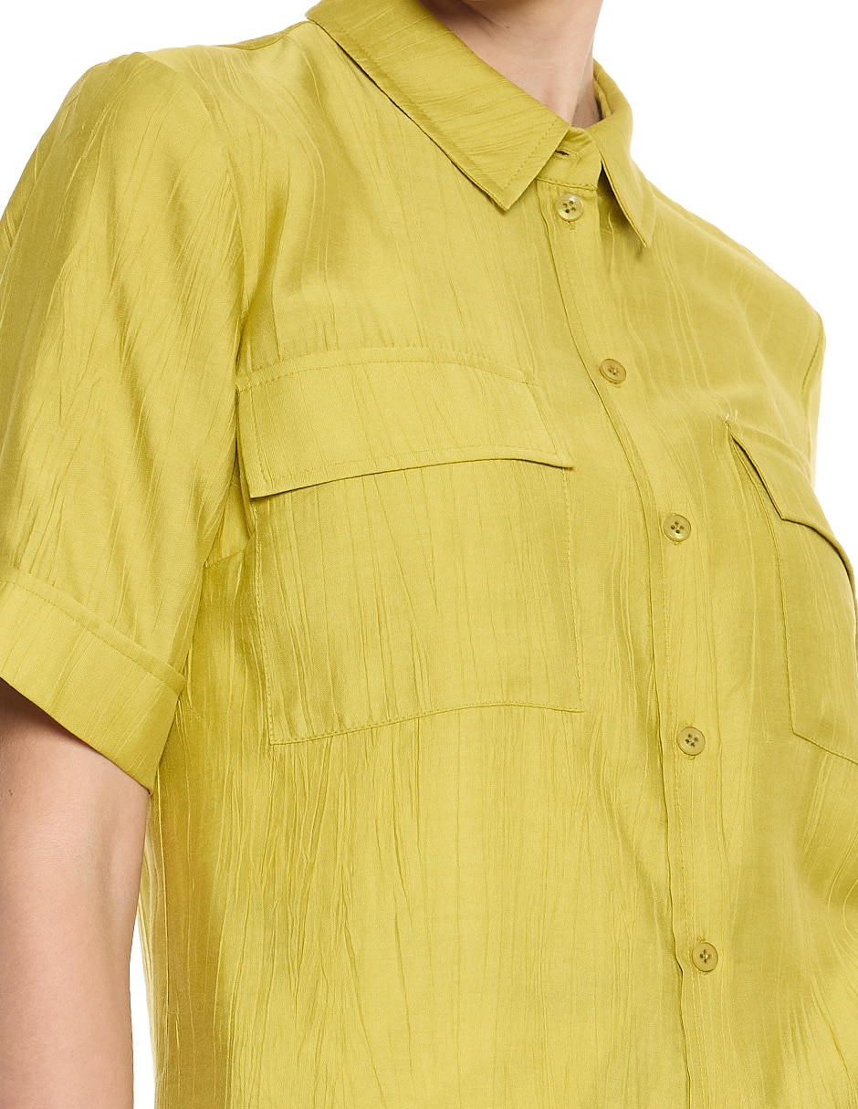 Blusa camisera Letizia manga corta para mujer 5