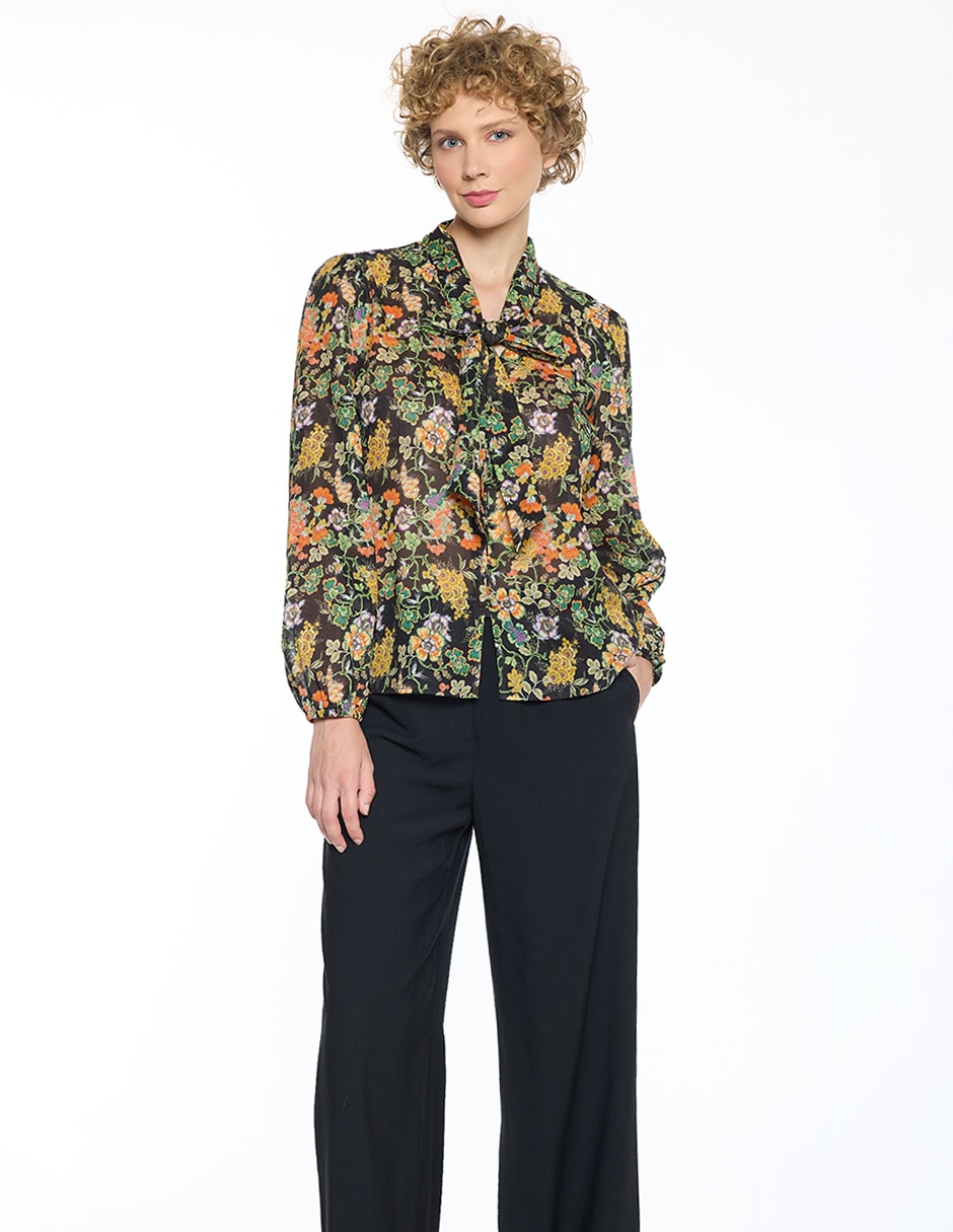 Blusa manga larga para mujer