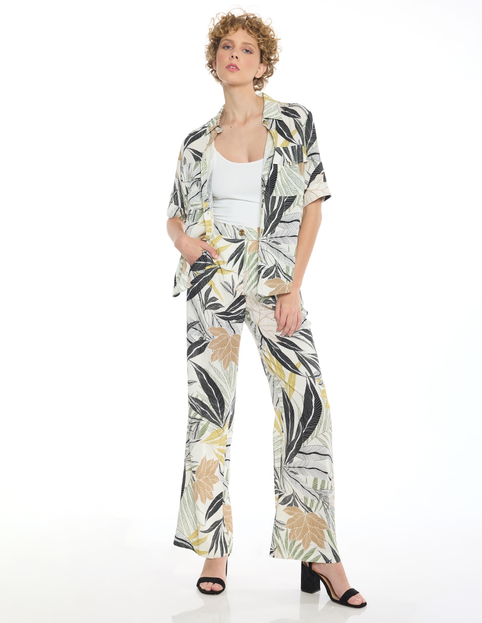 Blusa camisera manga corta para mujer 2