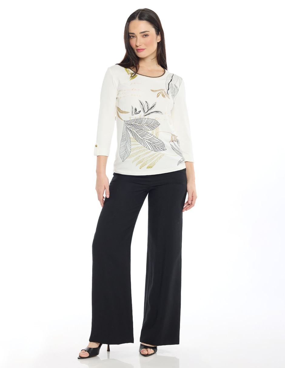 Blusa Letizia manga 3/4 para mujer 2