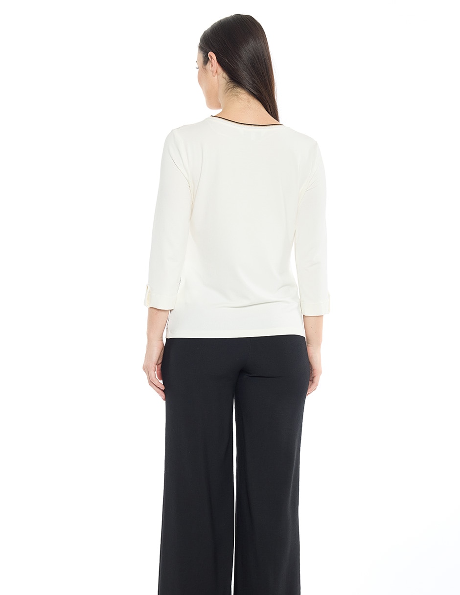 Blusa Letizia manga 3/4 para mujer 4