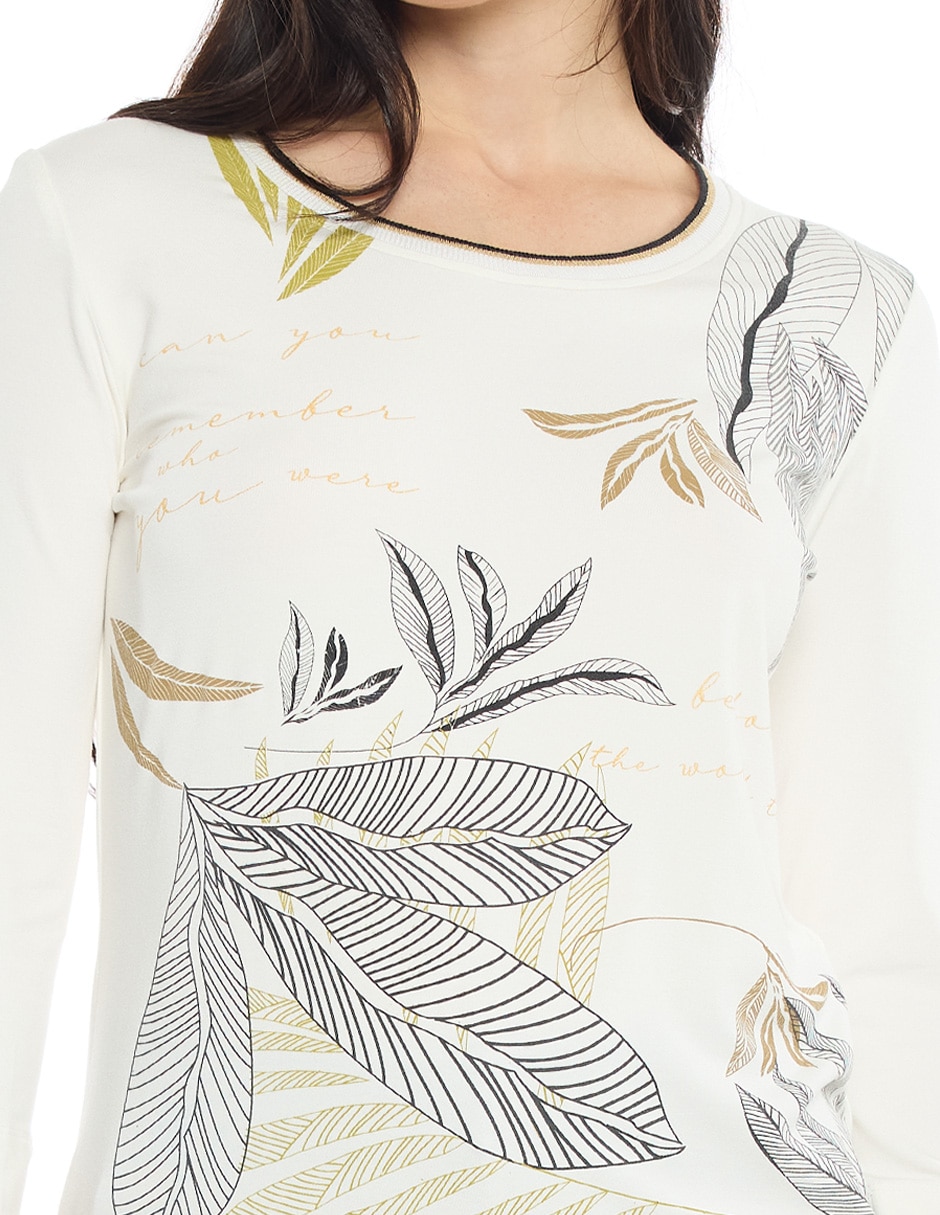 Blusa Letizia manga 3/4 para mujer 5