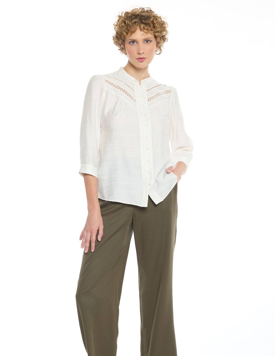 Blusa Letizia manga 3/4 para mujer