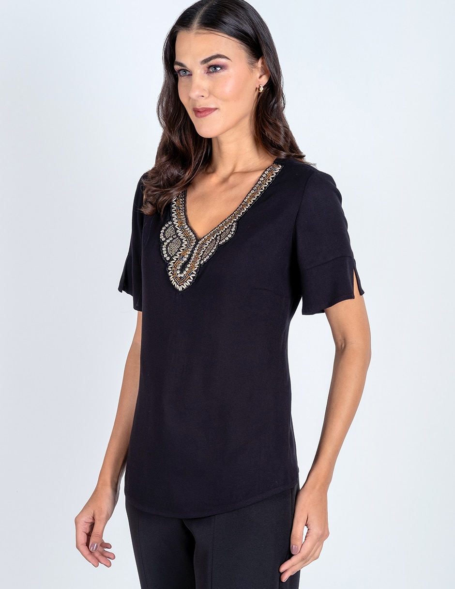 Blusa manga corta para mujer 3