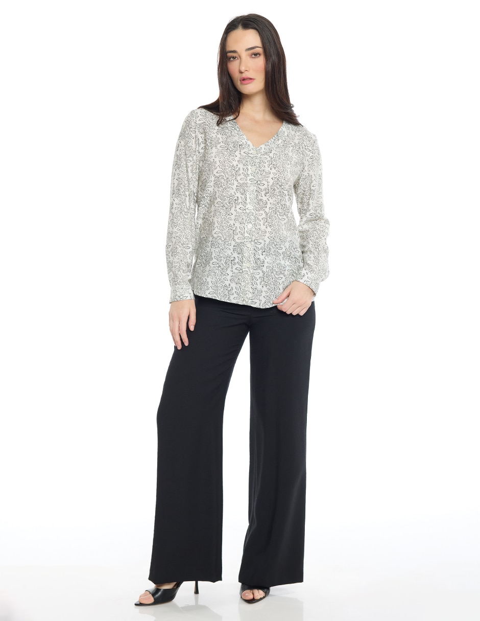 Blusa Letizia manga larga para mujer 2