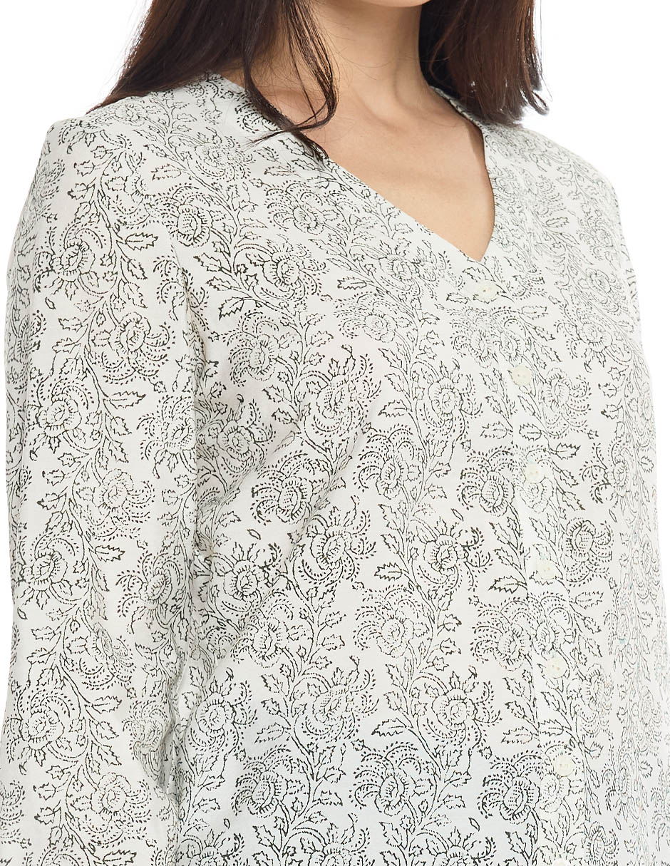 Blusa Letizia manga larga para mujer 5