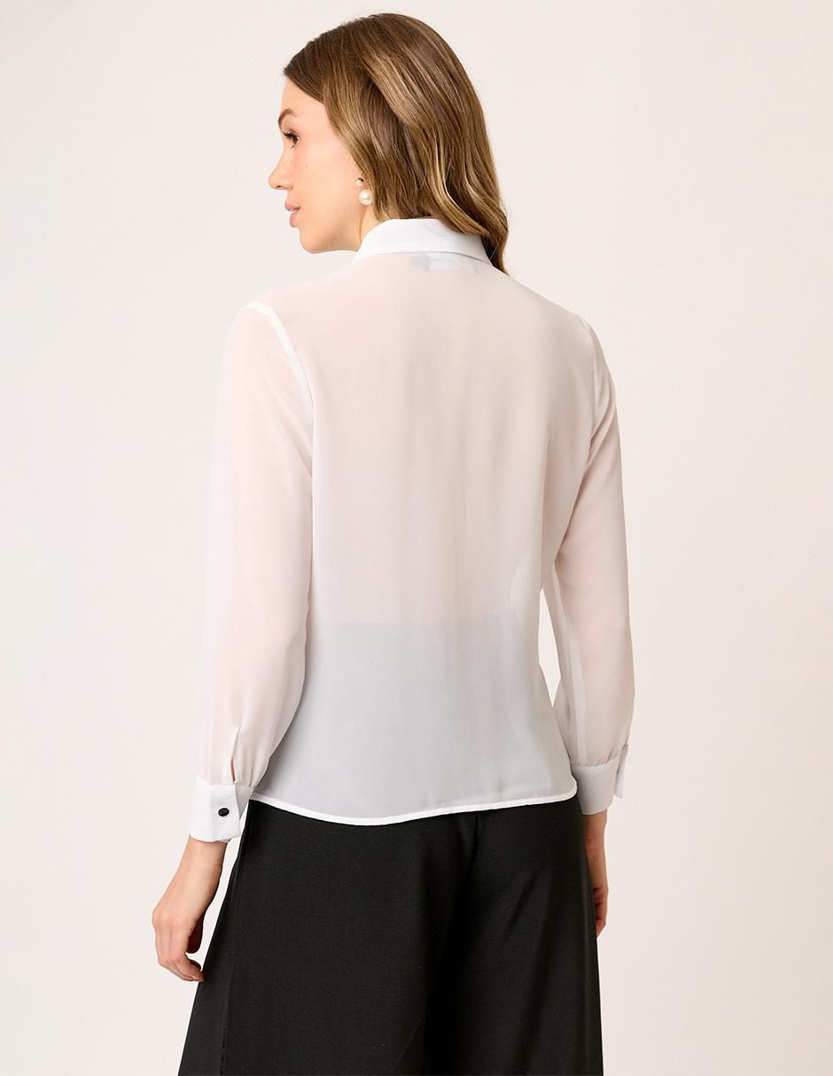 Blusa camisera Montijo manga larga para mujer 8