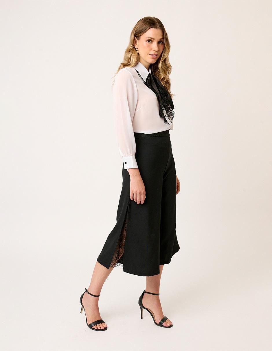 Pantalón coulotte amplio para mujer 5