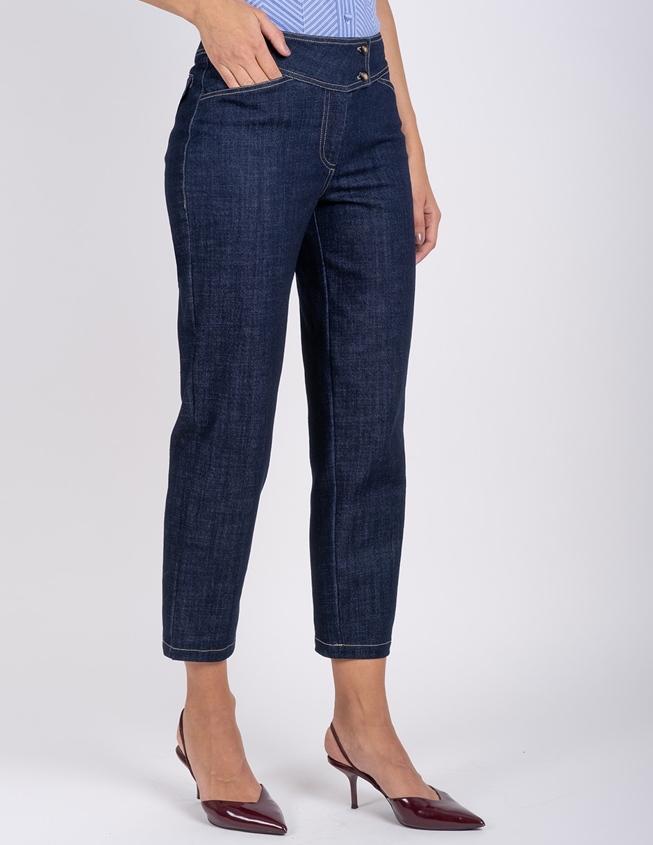 Jeans capri straight para mujer 3