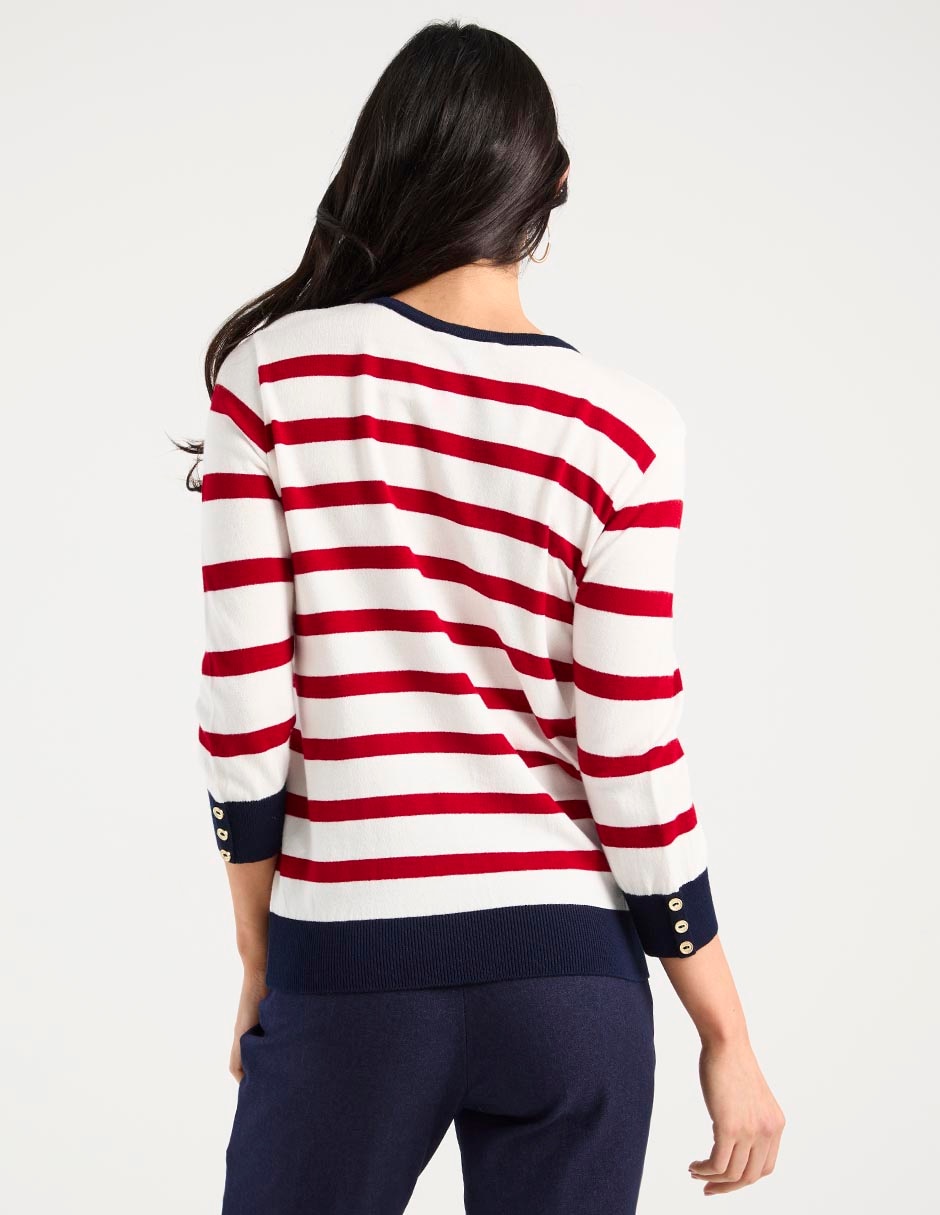 Suéter cuello redondo para mujer 2