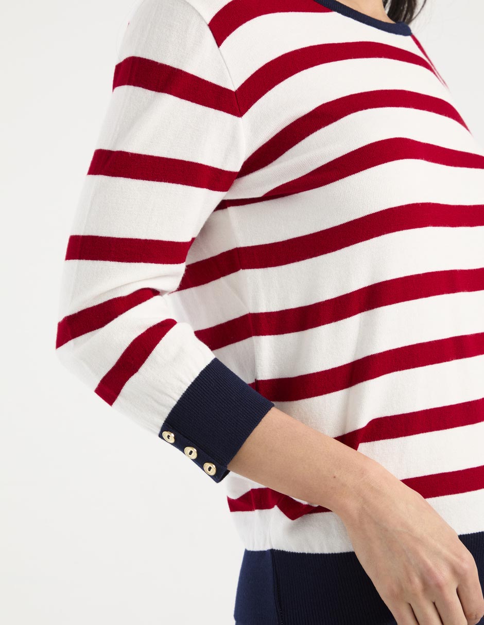 Suéter cuello redondo para mujer 4
