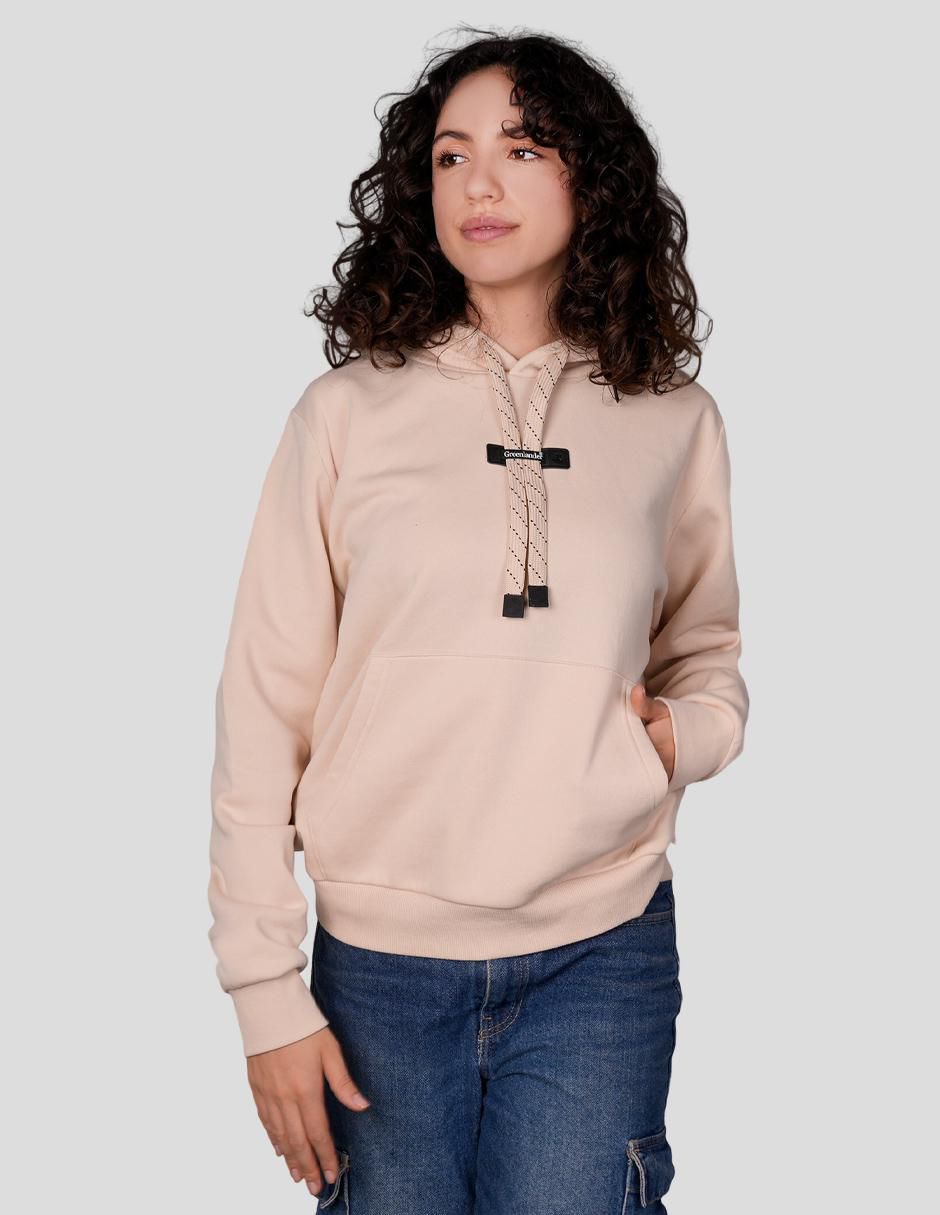 Sudadera con capucha y bolsa para mujer