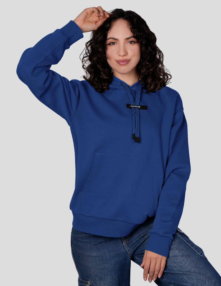 Sudadera con capucha y bolsa para mujer
