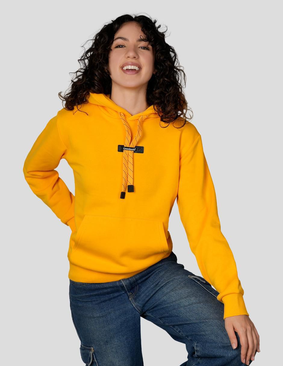 Sudadera con capucha y bolsa para mujer