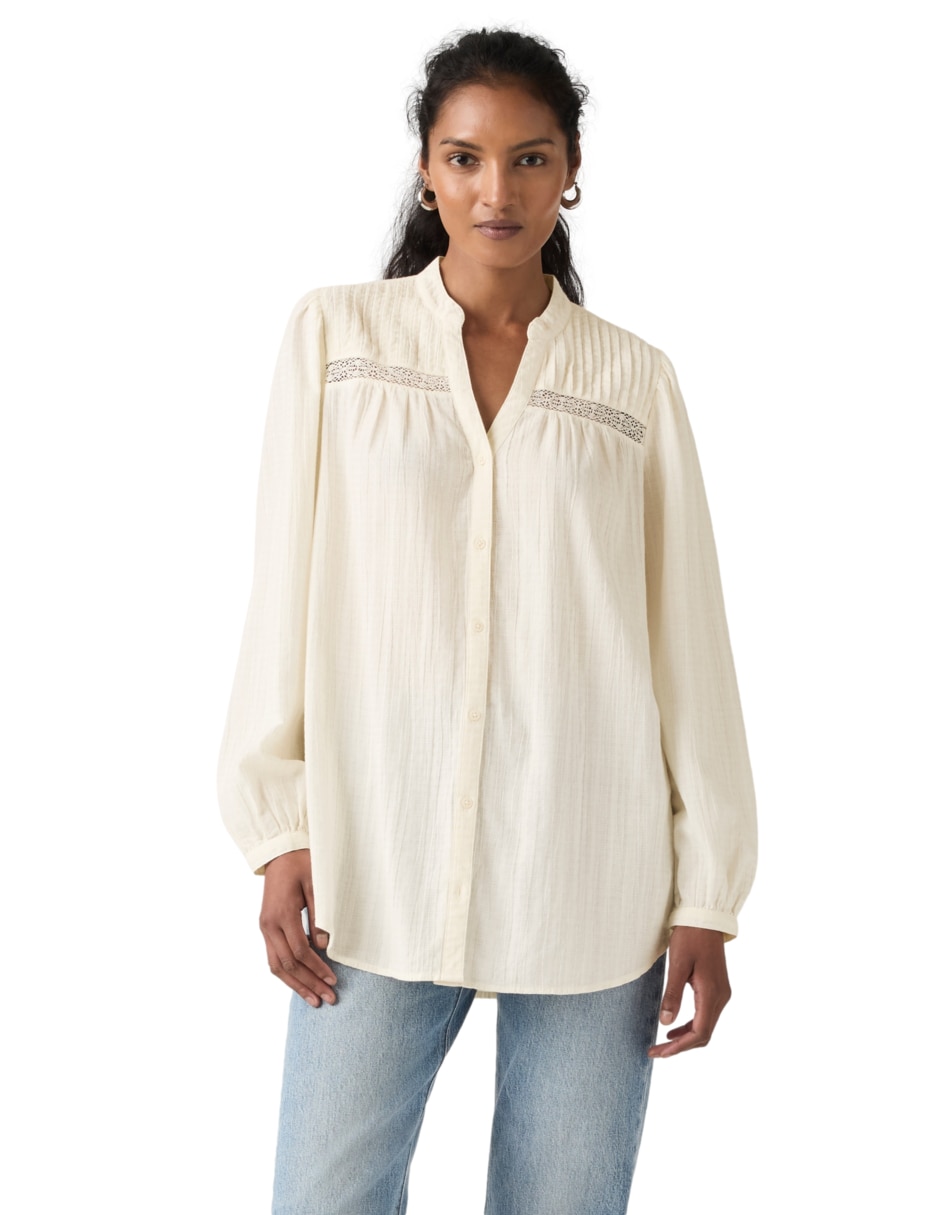 Blusa manga larga para mujer