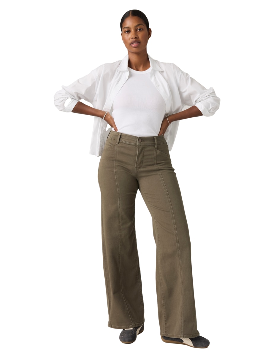Jeans wide leg 318 seamed wide leg para mujer 2
