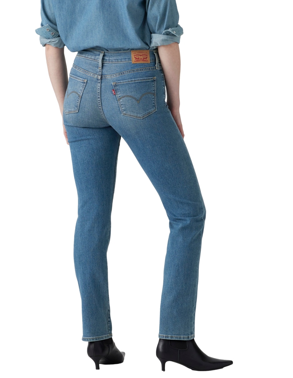 Jeans straight cintura 314 para mujer 4