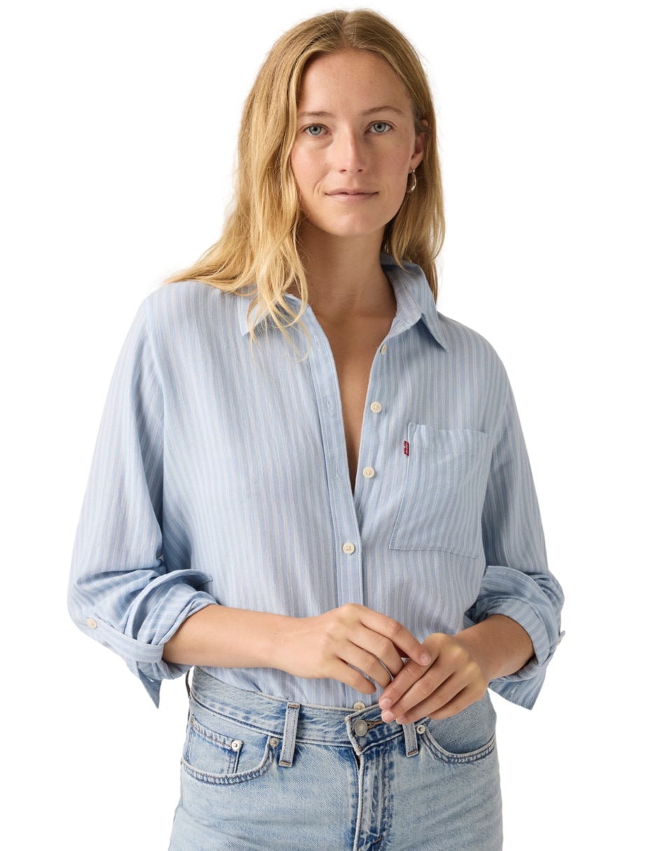 Blusa manga larga para mujer