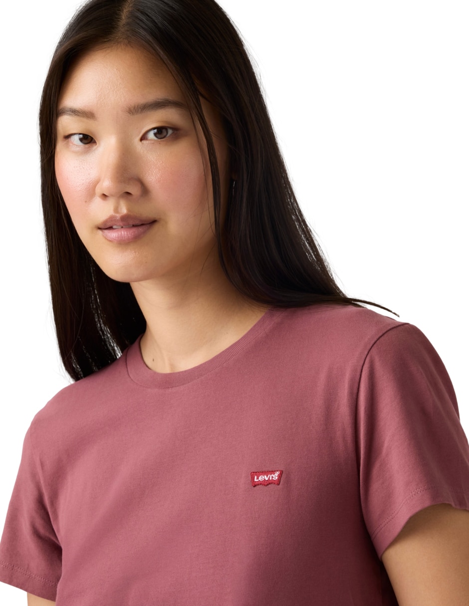 Playera manga corta cuello redondo para mujer 4