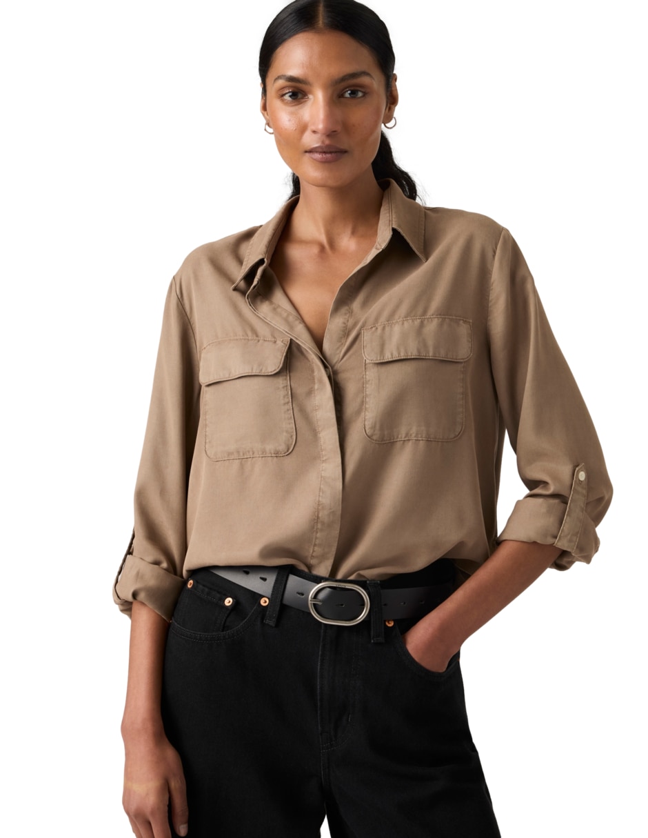 Blusa manga larga para mujer