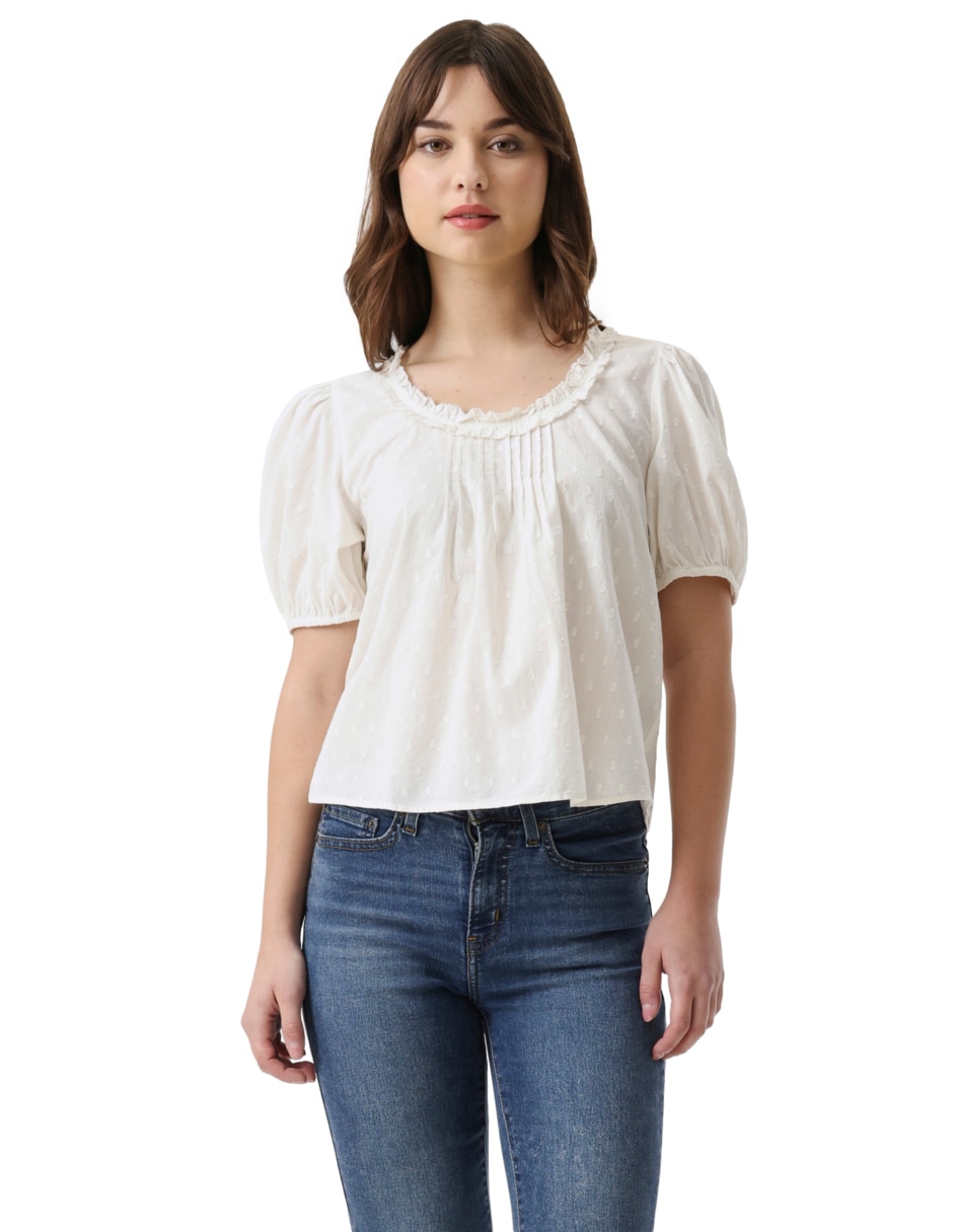 Blusa manga corta para mujer