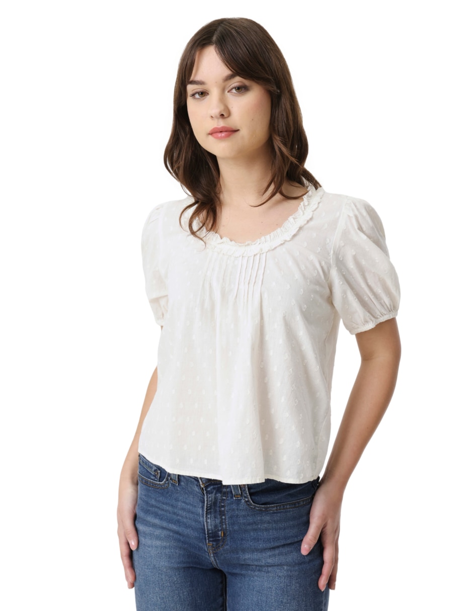 Blusa manga corta para mujer 4