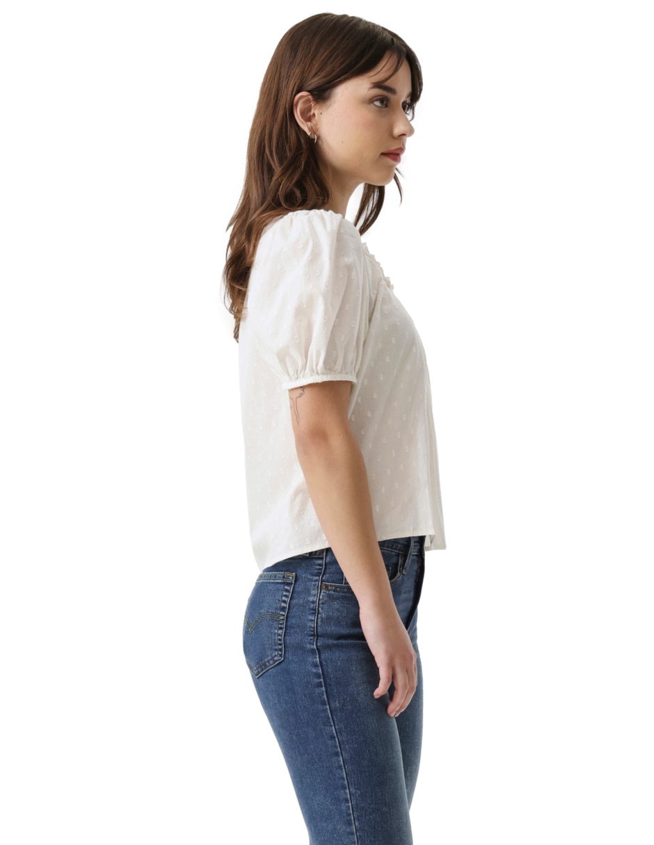 Blusa manga corta para mujer 5