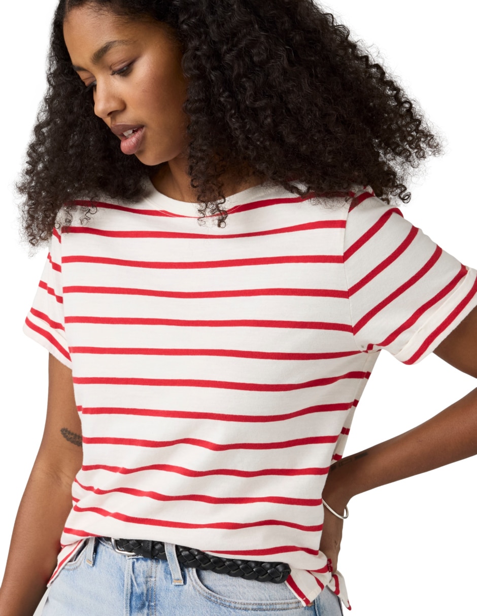 Playera manga corta cuello redondo para mujer 4