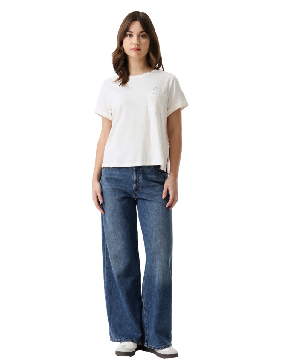 Playera manga corta cuello redondo para mujer 4