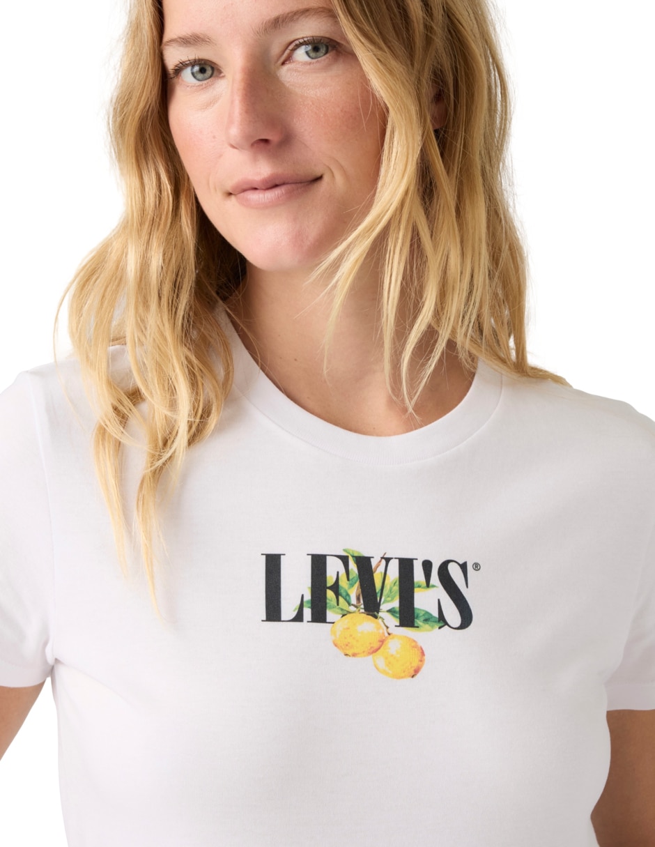 Playera manga corta cuello redondo para mujer 4