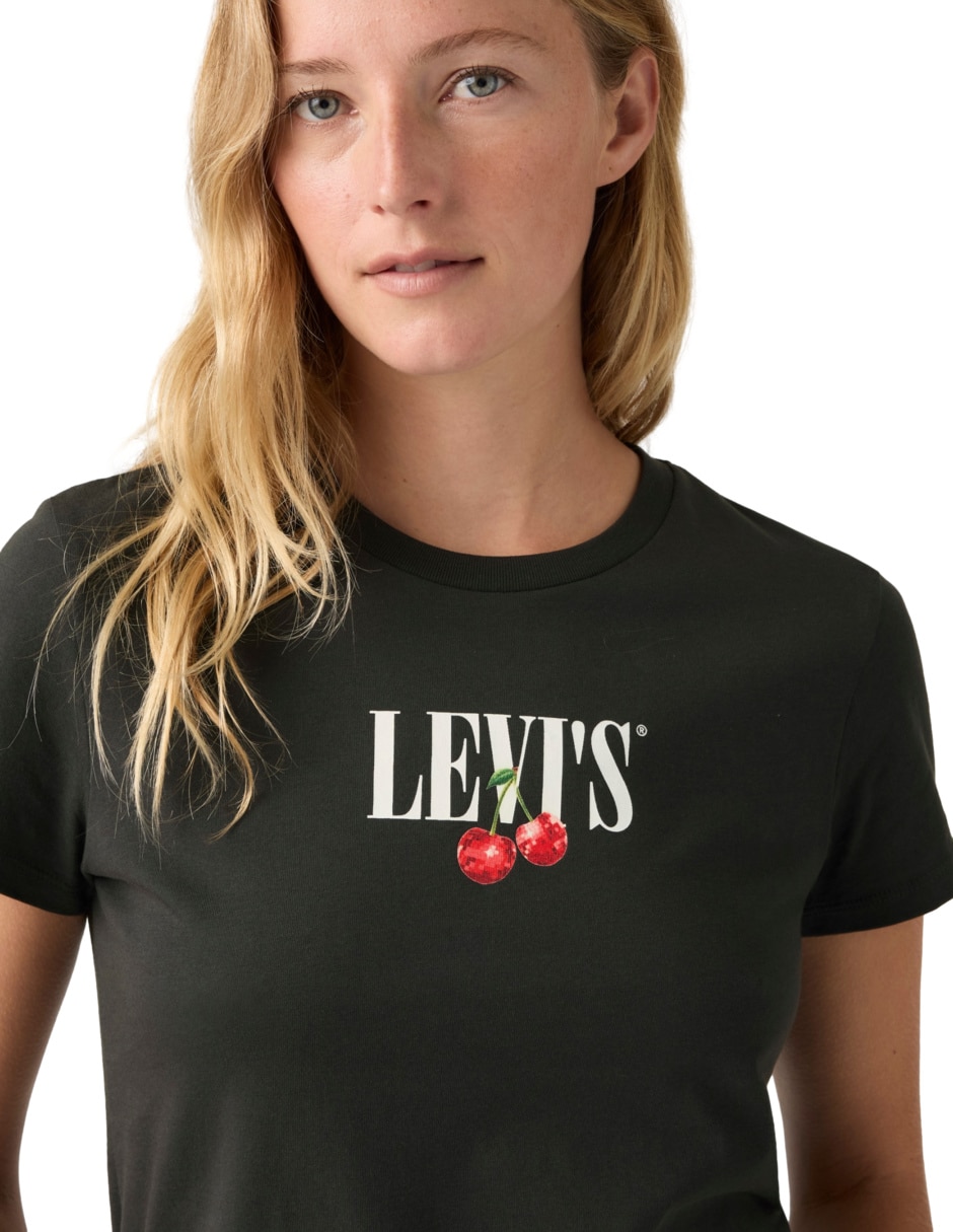 Playera manga corta cuello redondo para mujer 4