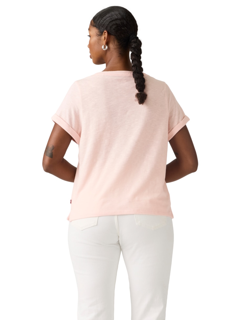 Playera manga corta cuello redondo para mujer 2