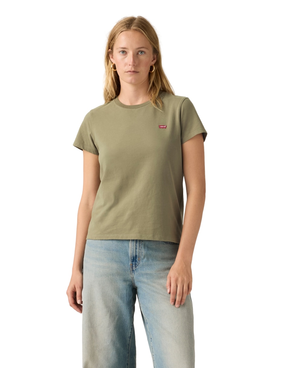 Playera manga corta cuello redondo para mujer 3