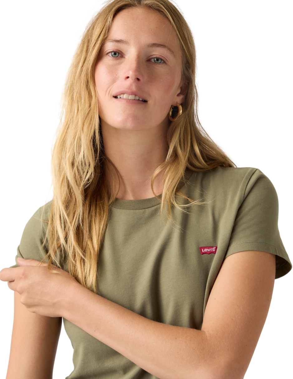 Playera manga corta cuello redondo para mujer 4