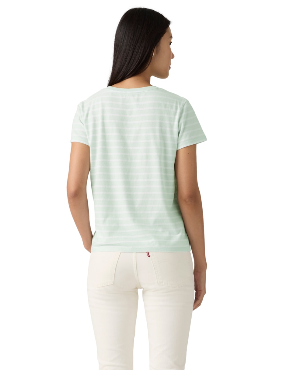 Playera manga corta cuello redondo para mujer 2