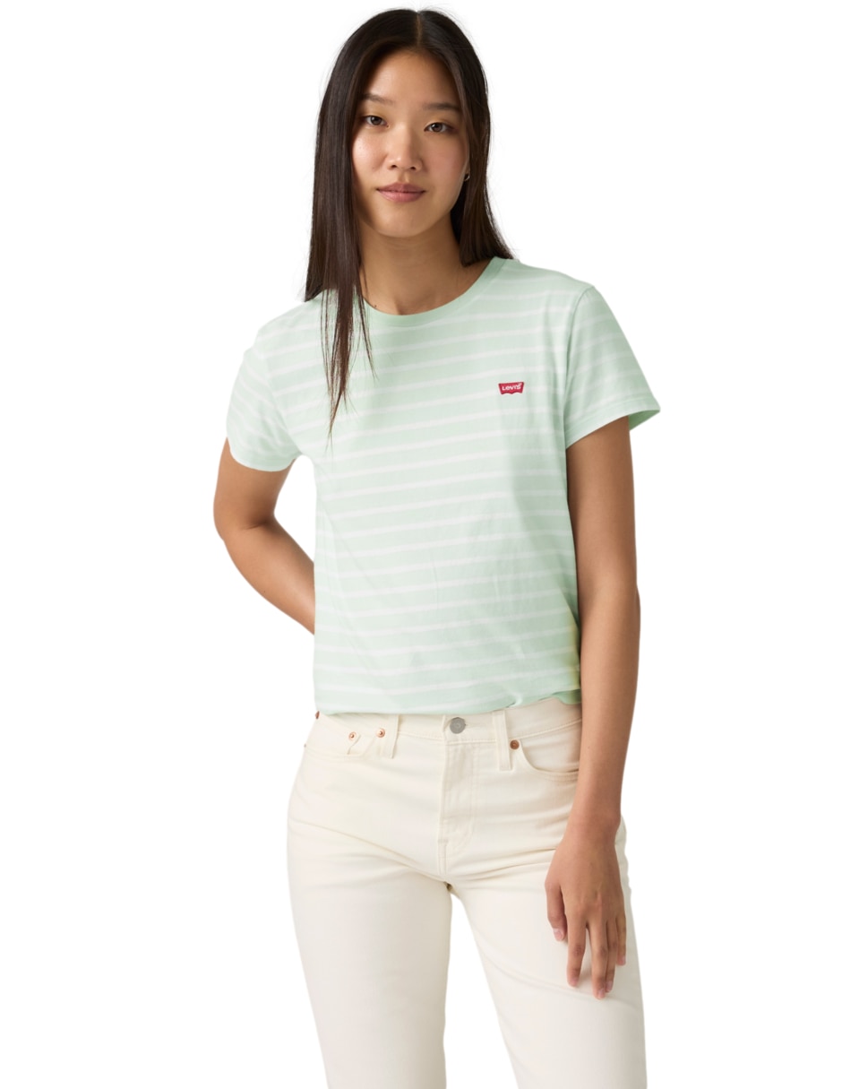 Playera manga corta cuello redondo para mujer 3