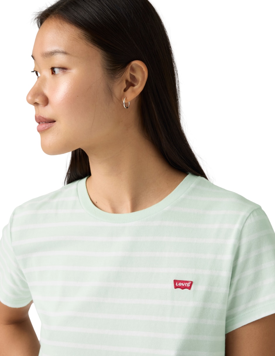 Playera manga corta cuello redondo para mujer 4