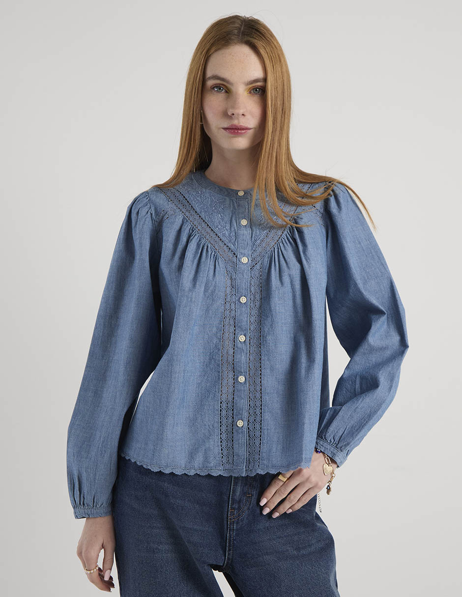 Blusa manga larga para mujer 2