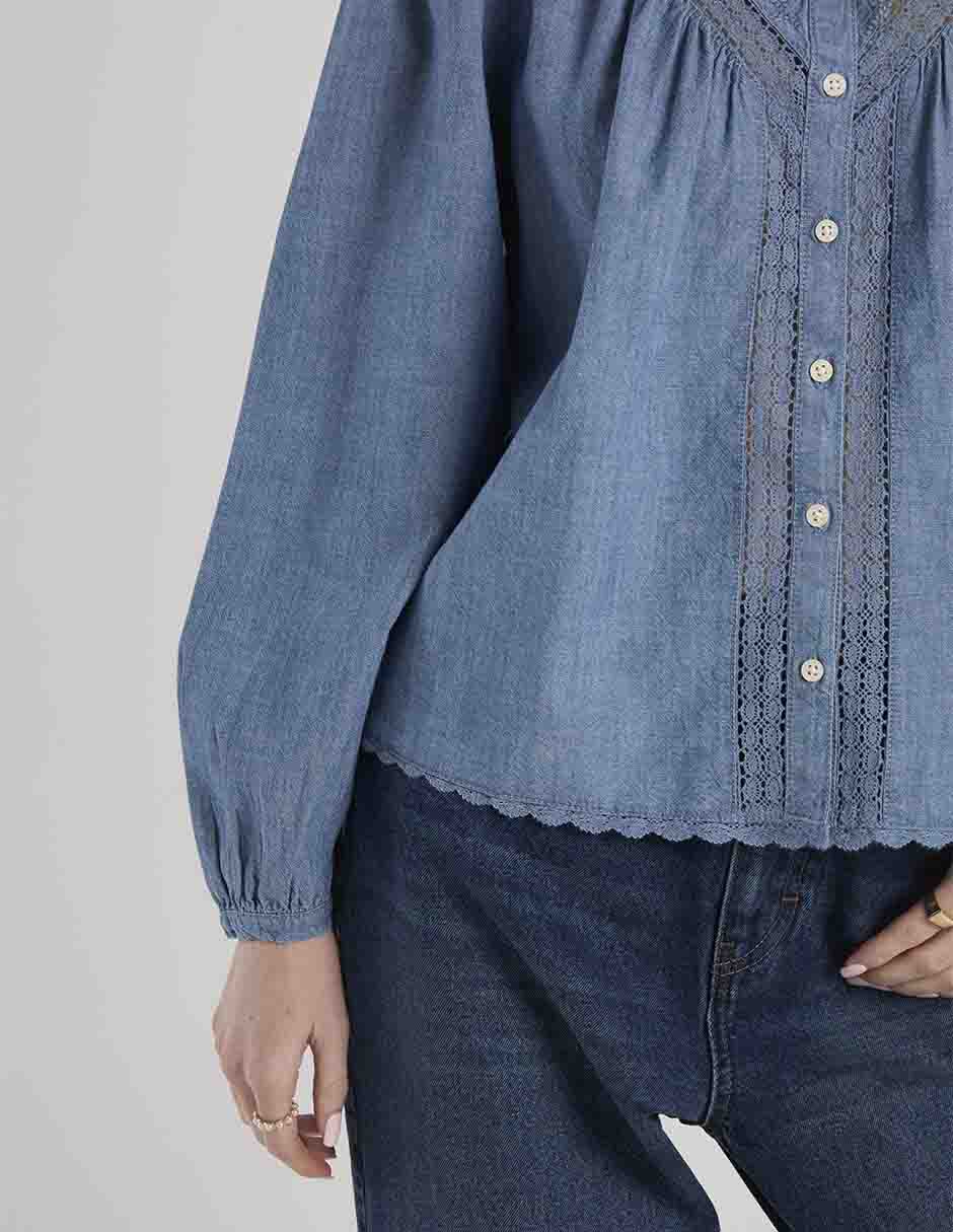 Blusa manga larga para mujer 5