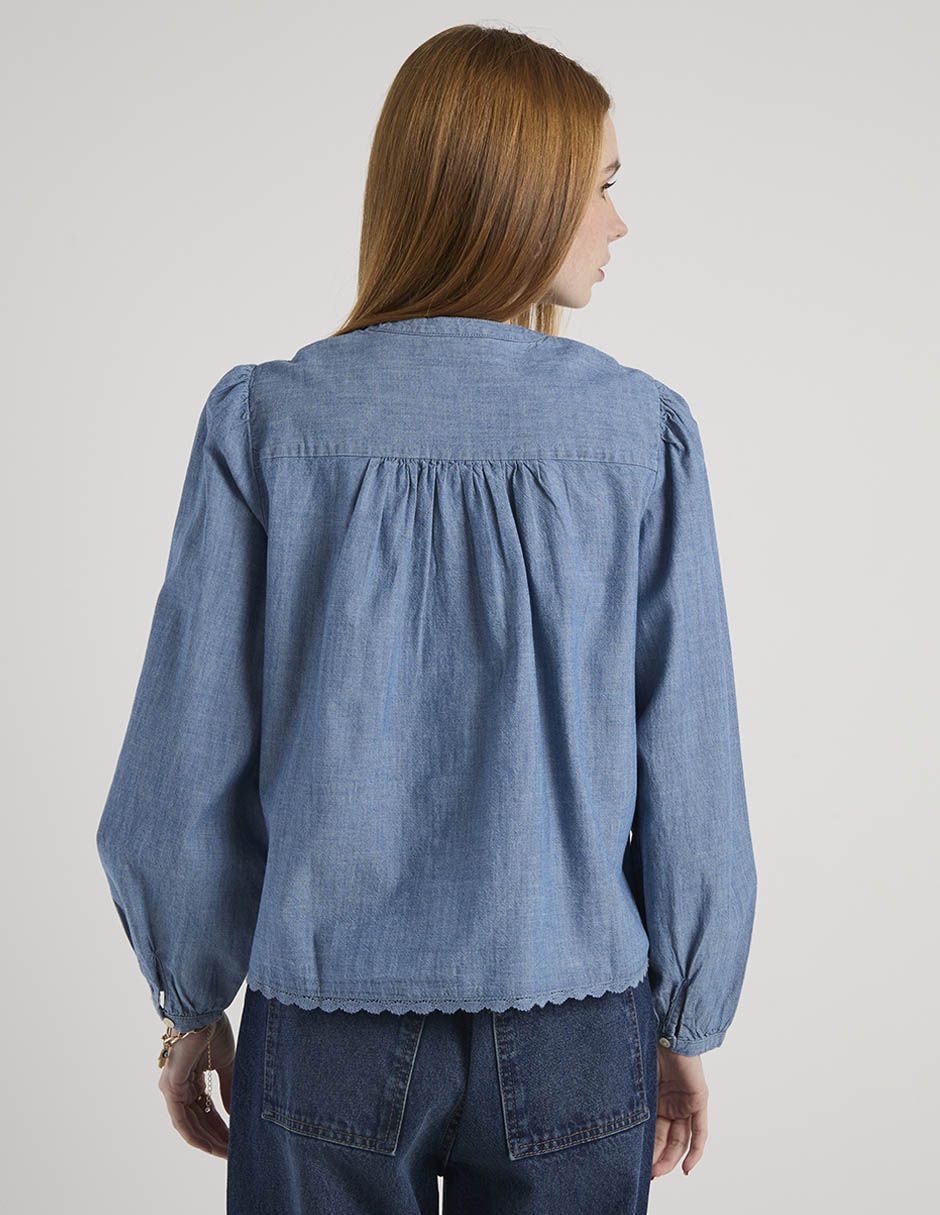 Blusa manga larga para mujer 6