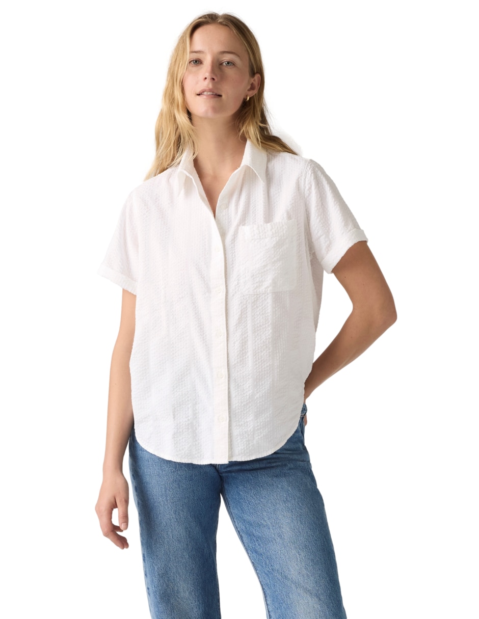 Blusa manga corta para mujer