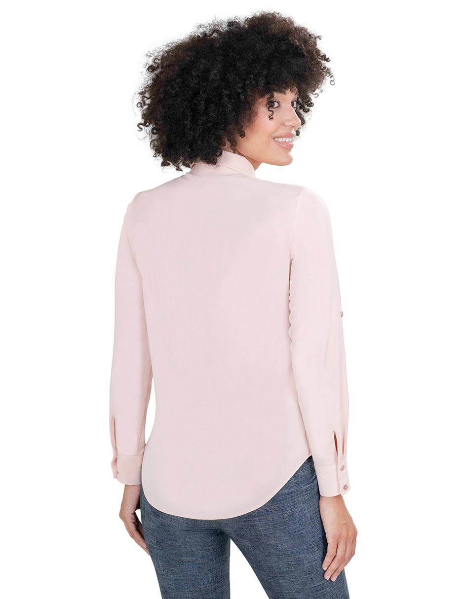 Blusa camisera manga larga para mujer 3