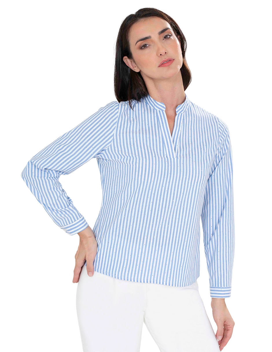 Blusa manga larga para mujer
