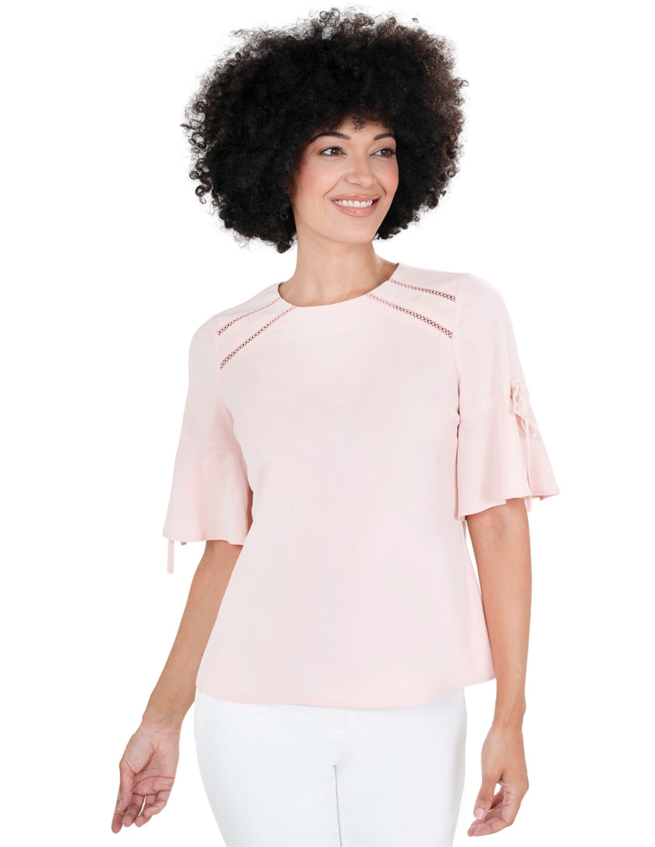 Blusa manga corta para mujer