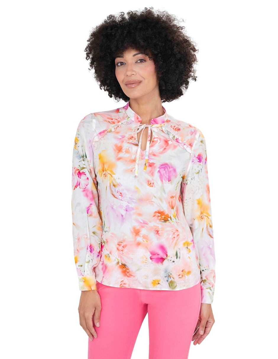 Blusa manga larga para mujer