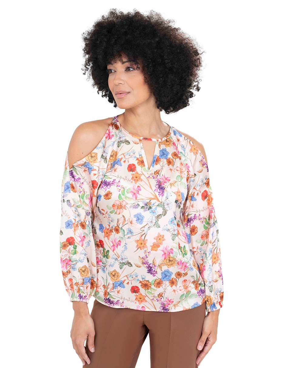 Blusa manga larga para mujer