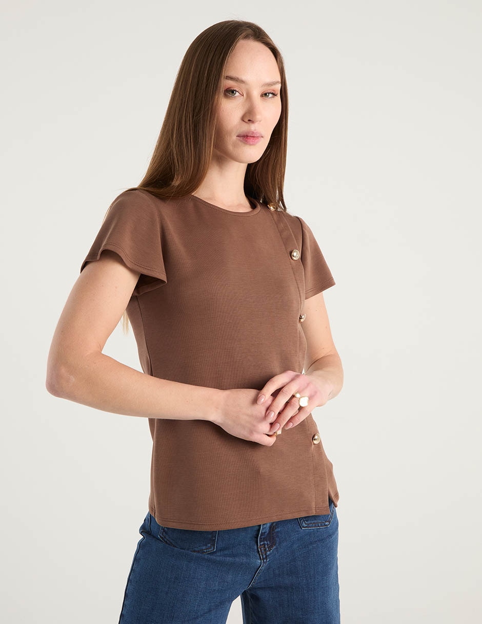 Blusa manga corta para mujer